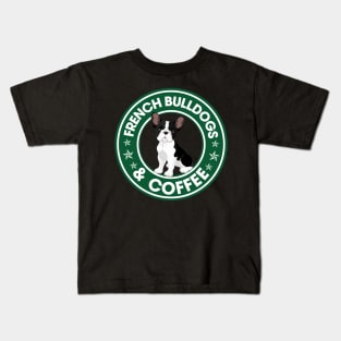 French Bulldogs And Coffee Kids T-Shirt